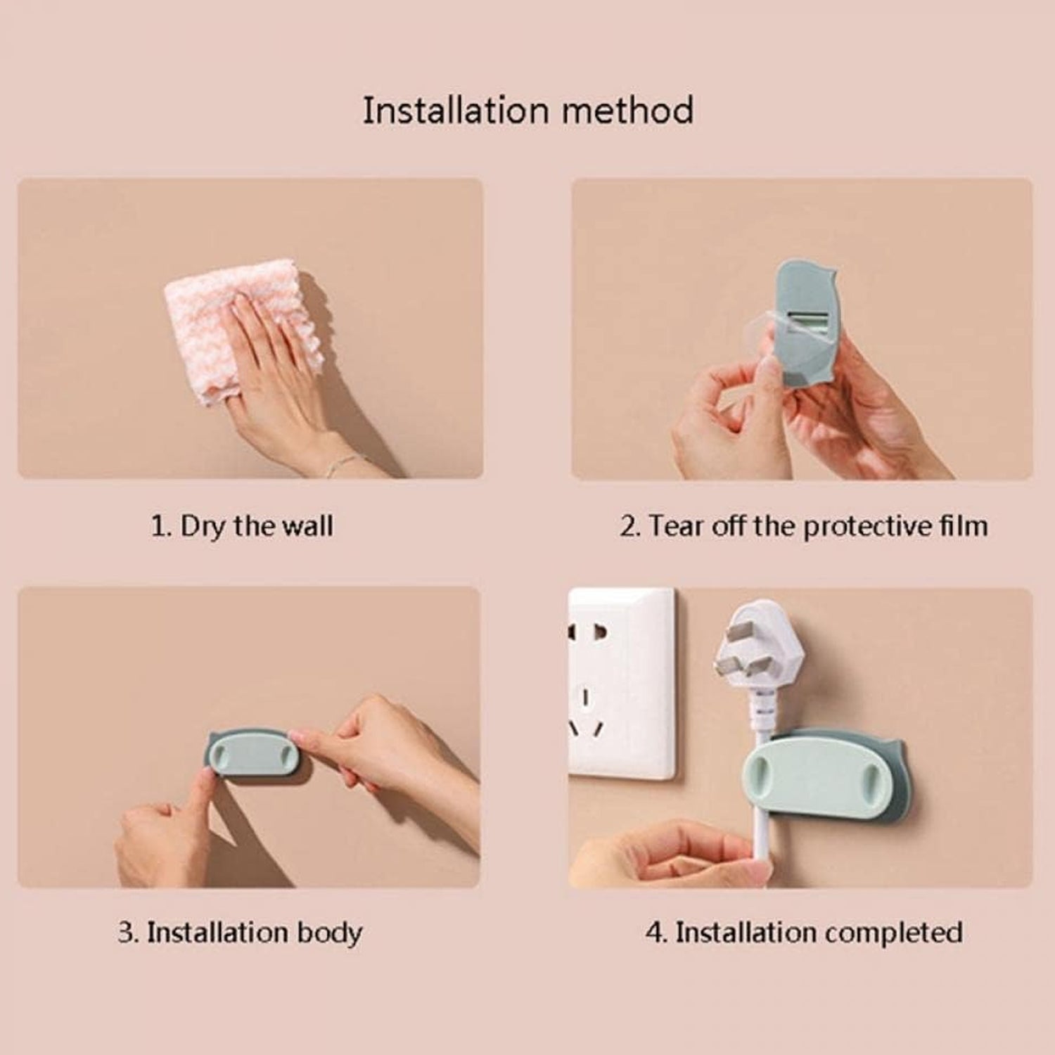 Pig Plug Wire Organizer Cable Holder Clips with Self-Adhesive Pad (4 Pcs Set) Pig Plug Wire Organizer Cable Holder Clips with Self-Adhesive Pad (4 Pcs Set)